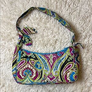 Vera Bradley Silk Daphne Bag in a Paisley pattern 10x6x2